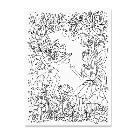 Trademark Fine Art KCDoodleArt 'Fairy-1' Canvas Art, 14x19 ALI3526-C1419GG